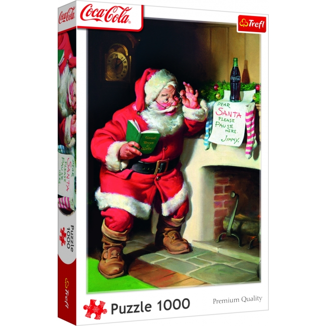 TREFL pussel Coca-Cola: Santa by the fireplace 1000 st