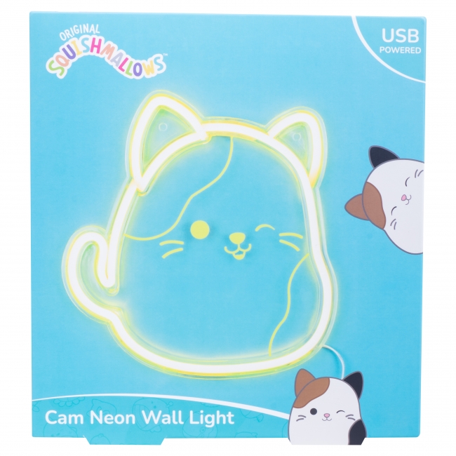 SQUISHMALLOWS Neonlampa för vägg Cam-cat