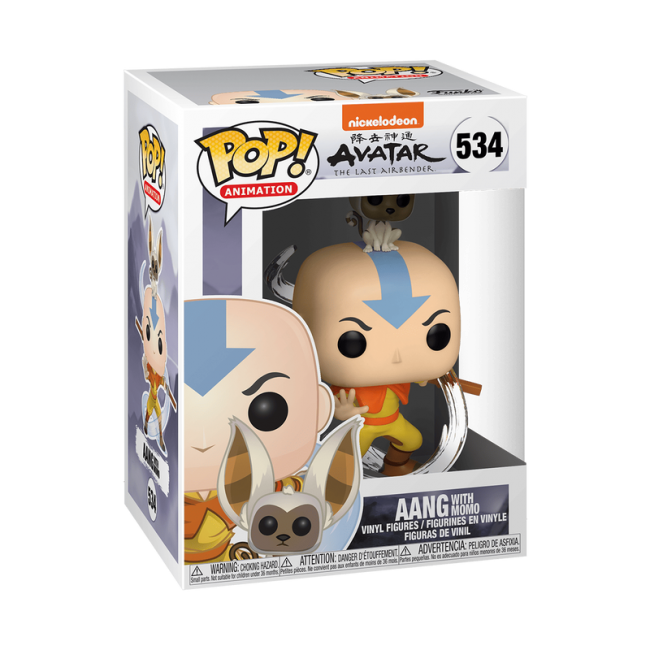 FUNKO POP! Vinylfigur: Avatar: The Last Airbender - Aang w/Momo