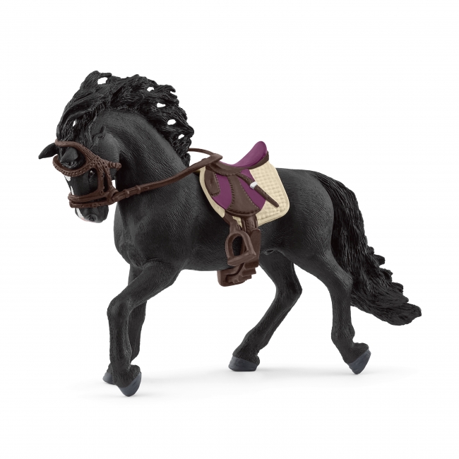 SCHLEICH HORSE CLUB Pura raza españolahingst med sadel och träns