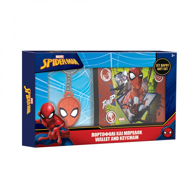 SPIDER-MAN presentkit plånbok med nyckelring