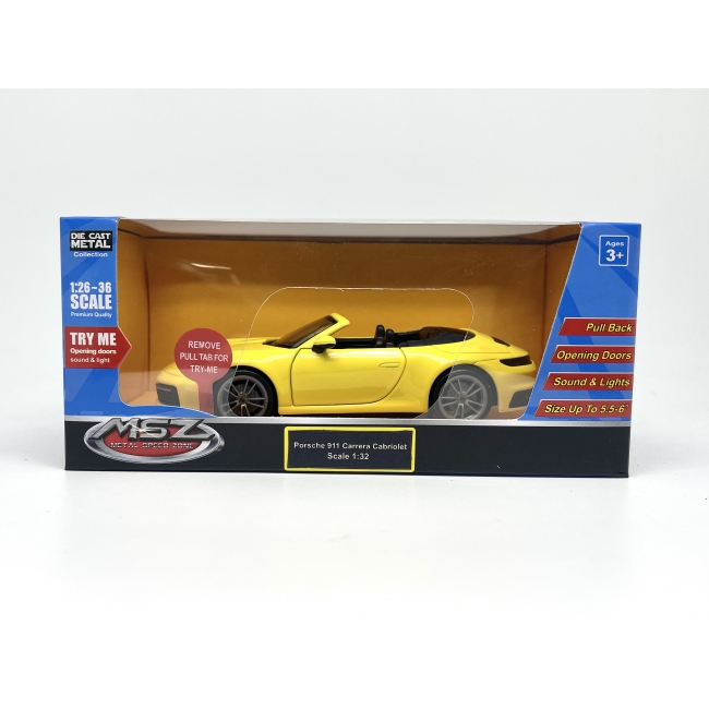 MSZ gjuten modell Porsche 911 Carrera Cabriolet skala 1:32