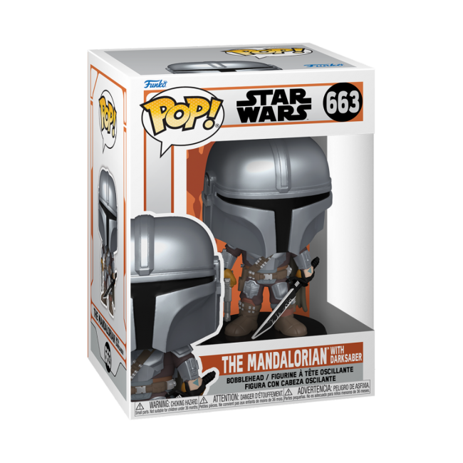 FUNKO POP! Vinyl Figure: The Mandalorian - Mando w/Darksaber