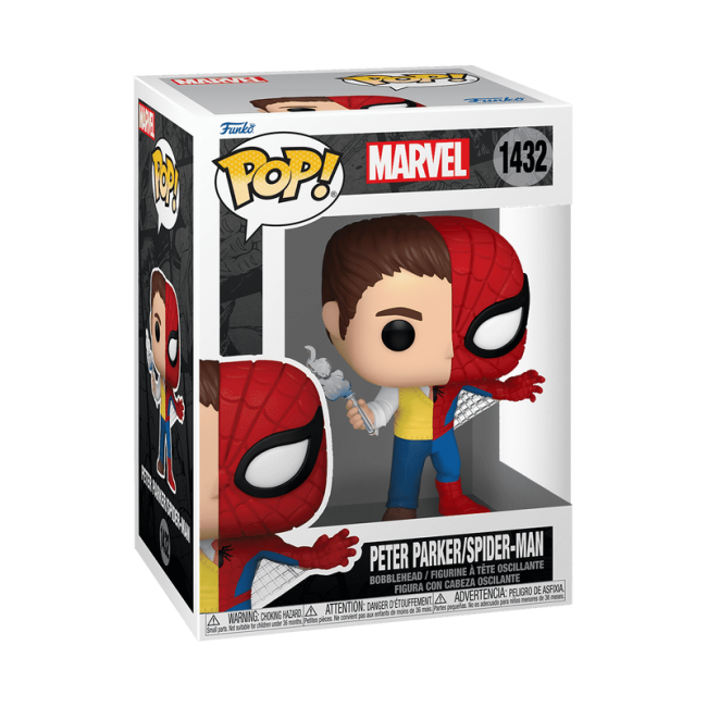 FUNKO POP! Vinylfigur: Marvel - Spider-Man / Peter Parker (Split)