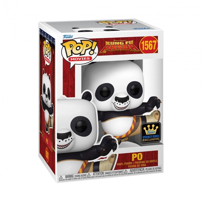 FUNKO POP! Vinylfigur: Kung-Fu Panda - Po (w/Chase) (Flocked)