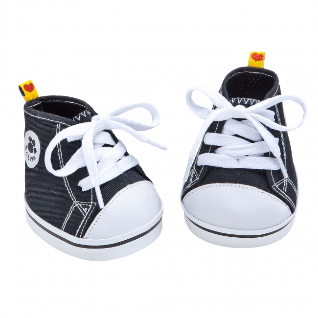 BUILD-A-BEAR svart canvas high-tops