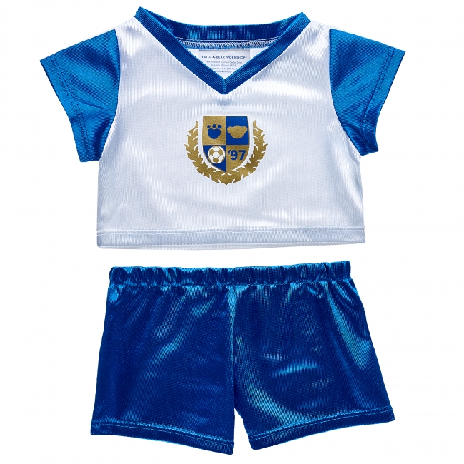 BUILD-A-BEAR SOCCER fotbollskit blå/vit