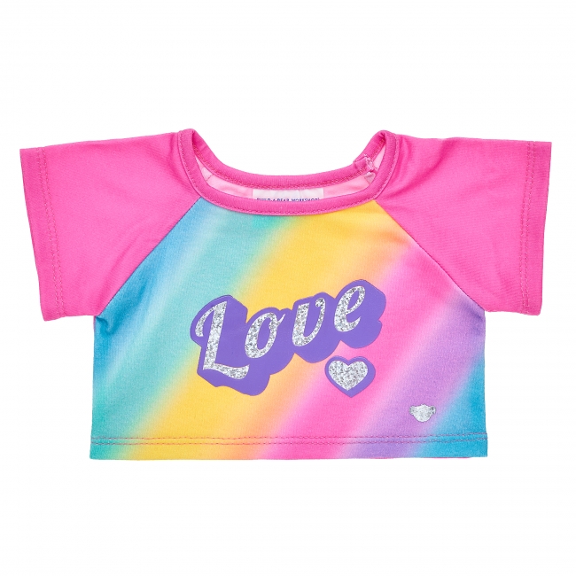 BUILD-A-BEAR RAINBOW T-tröja Love