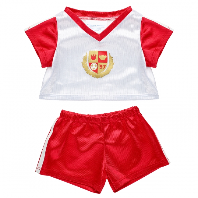 BUILD-A-BEAR SOCCER fotbollskit röd/vit