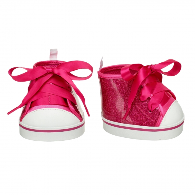 BUILD-A-BEAR skor fuchsia glittriga högskor