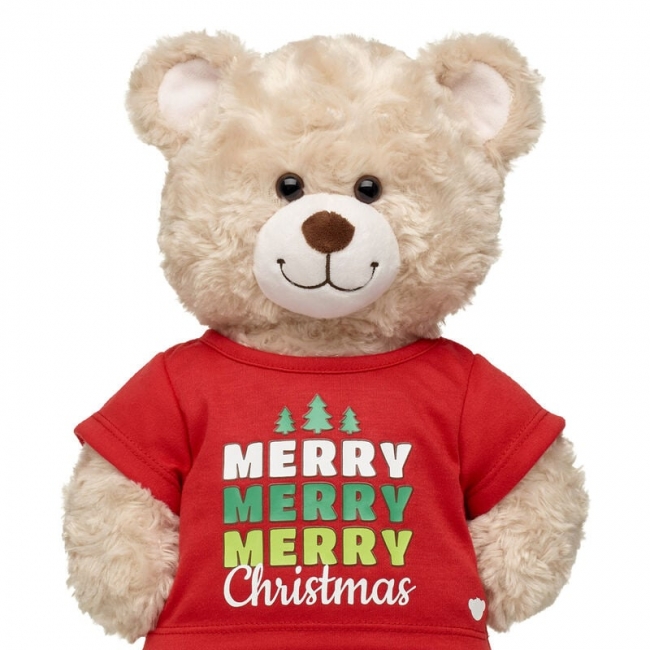 BUILD-A-BEAR HOLIDAY kläder God Jul t-shirt