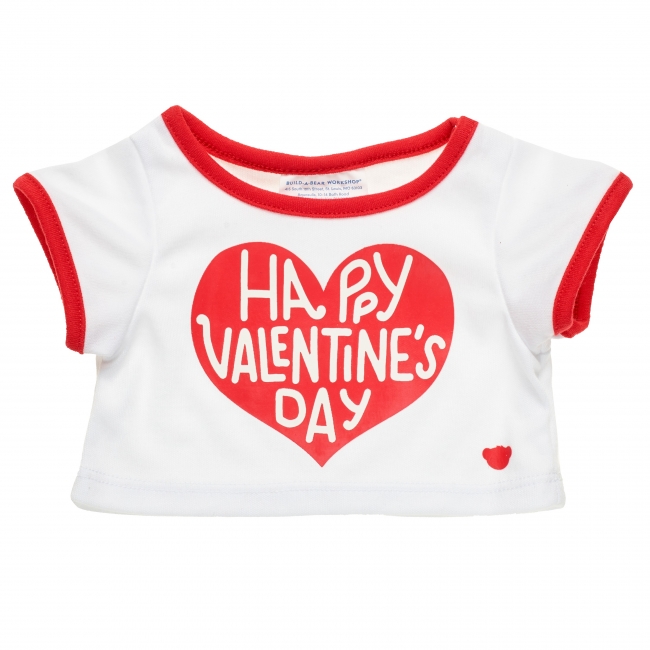 BUILD-A-BEAR Kläder T-shirt med texten Happy Valentine´s Day