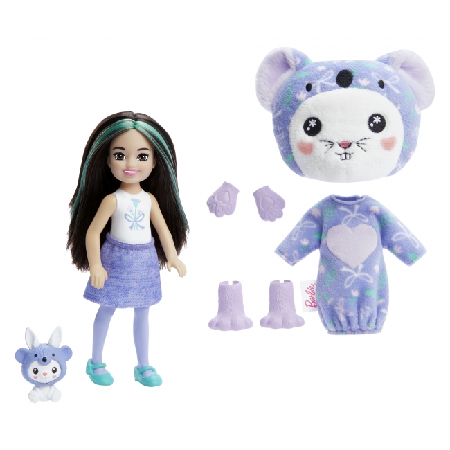 BARBIE Chelsea Cutie Reveal Bunny i koala kostym