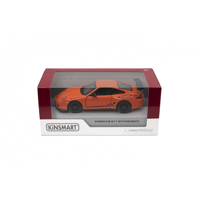 KINSMART gjuten modell 2010 Porsche 911 GST RS skala 1:36