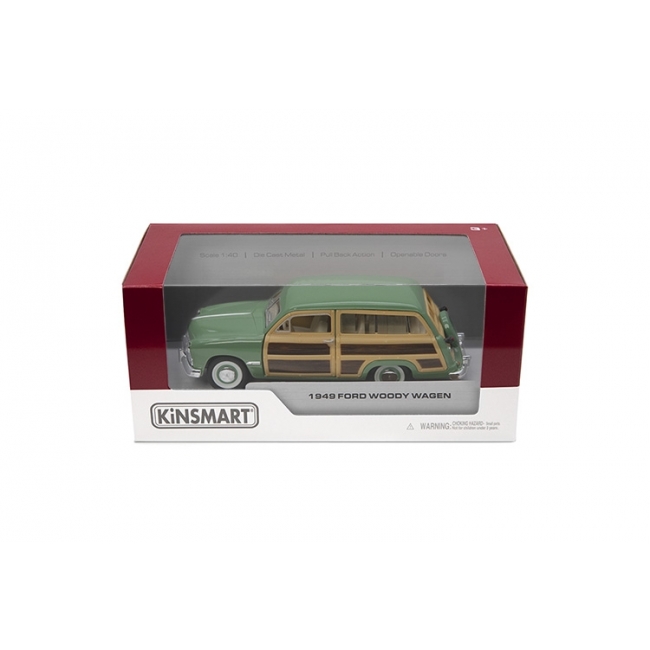 KINSMART gjuten modell 1949 Ford Woody Wagon skala 1:40