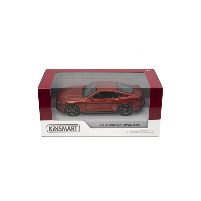 KINSMART Formgjuten modell 2015 Ford Mustang GT, scale 1:38