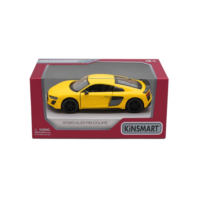 KINSMART gjuten modell 2020 Audi R8 Coupé skala 1:38