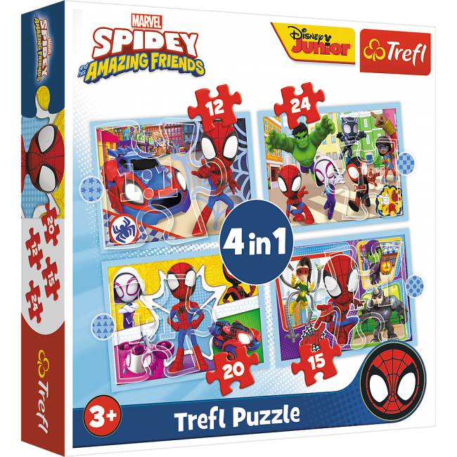 TREFL SPIDER-MAN Puzzle 3 in 1 set, XS Leksaker