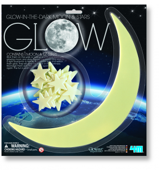 Glow in The Dark Moon & Star Stickers (Pack of 120) Craft Embellishments
